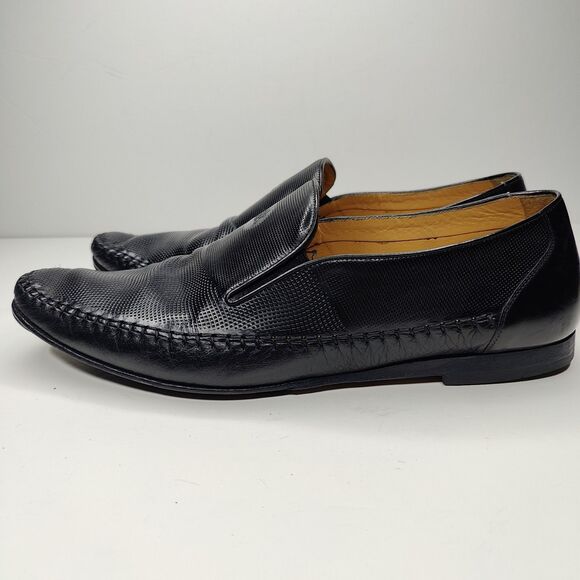 Mezlan Tore Loafer Dress Shoes Pebble Leather Black Men Size 11 M 34805 main image 13
